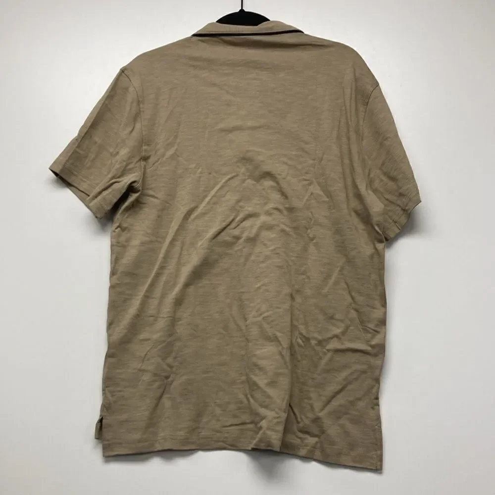 J.Crew Garment-Dyed Johnny-collar polo shirt in ripped slub cotton